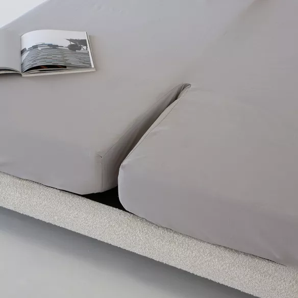 sábana bajera pantalón gris algodón 200 hilos