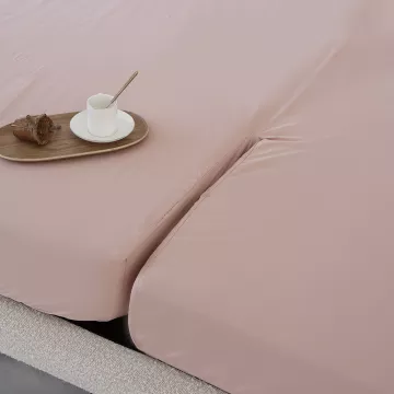 sábana bajera camas dobles articuladas rosa percal algodón 200 hilos 2