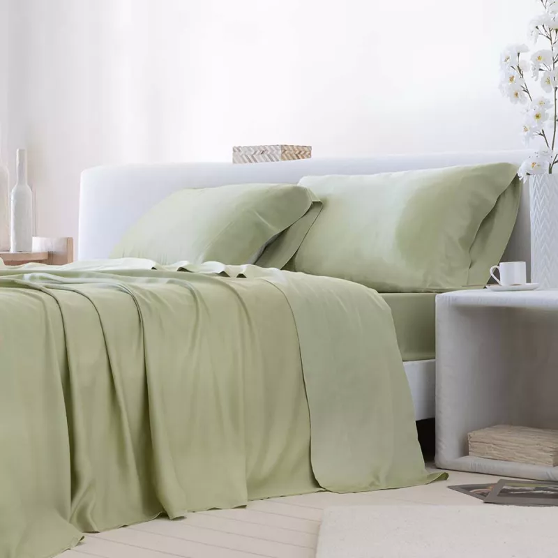 sábana bambú 300 hilos verde