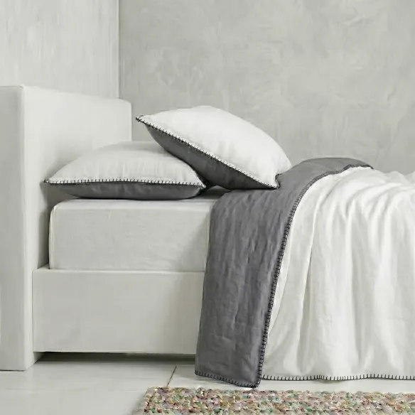 funda nórdica blanco y gris