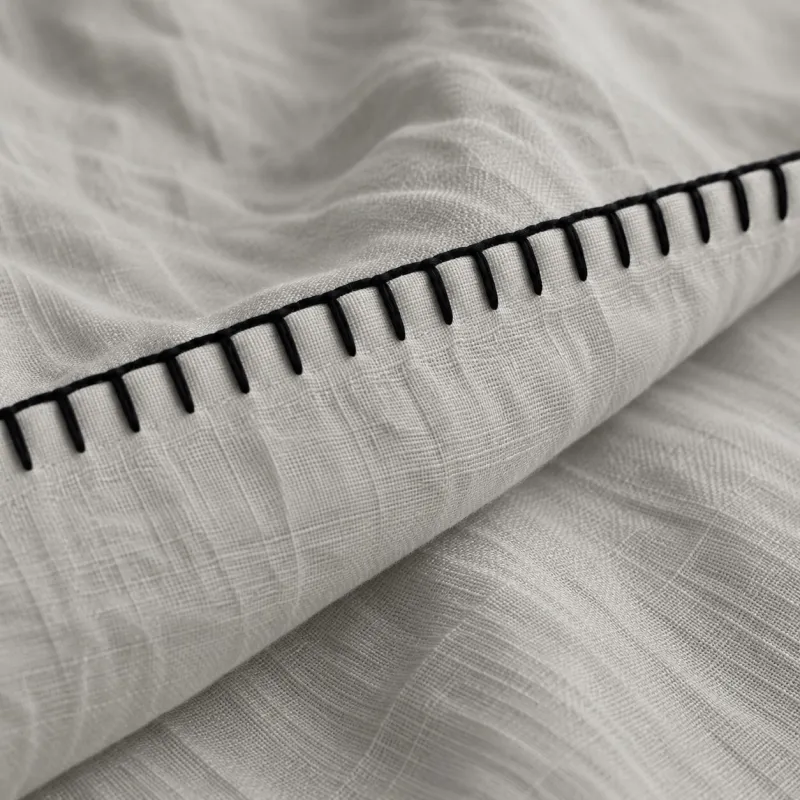 COTTON ARTEAN  - Juego de sábanas modelo HARRIA Gris. Percal algodón 200 hilos.