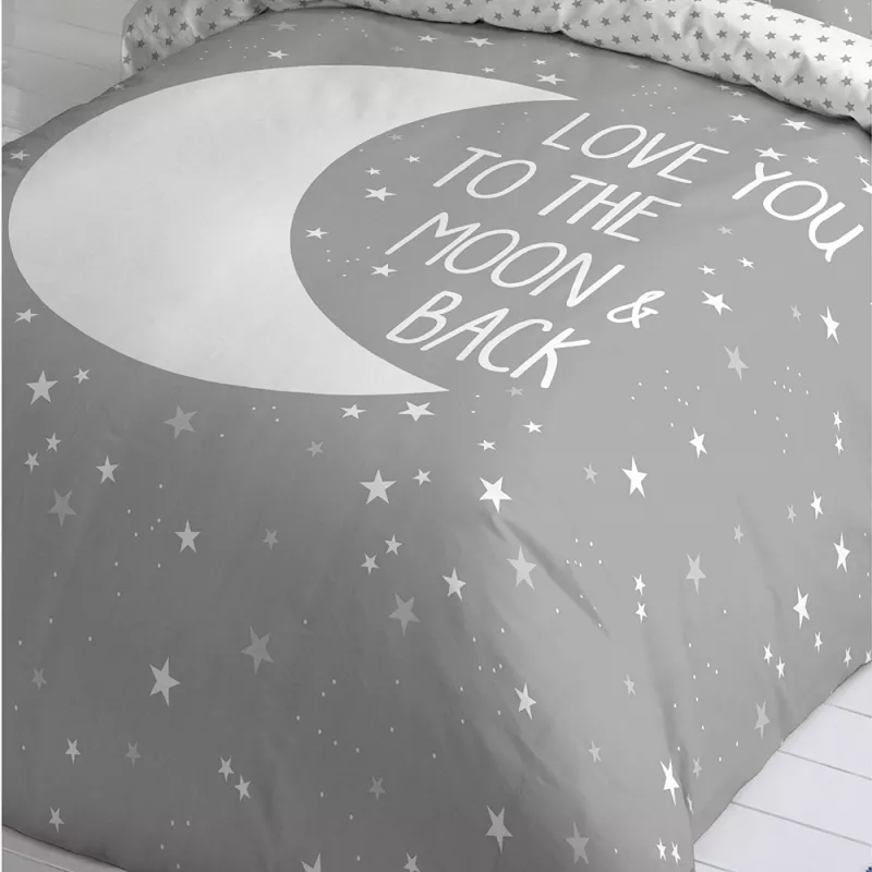 funda de edredon nordico infantil juvenil gris