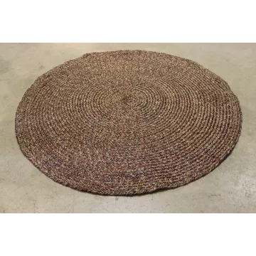 alfombra redodna poliester color beige 2